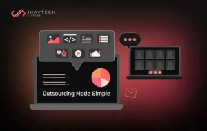 Outsourcing software development made simple illustration