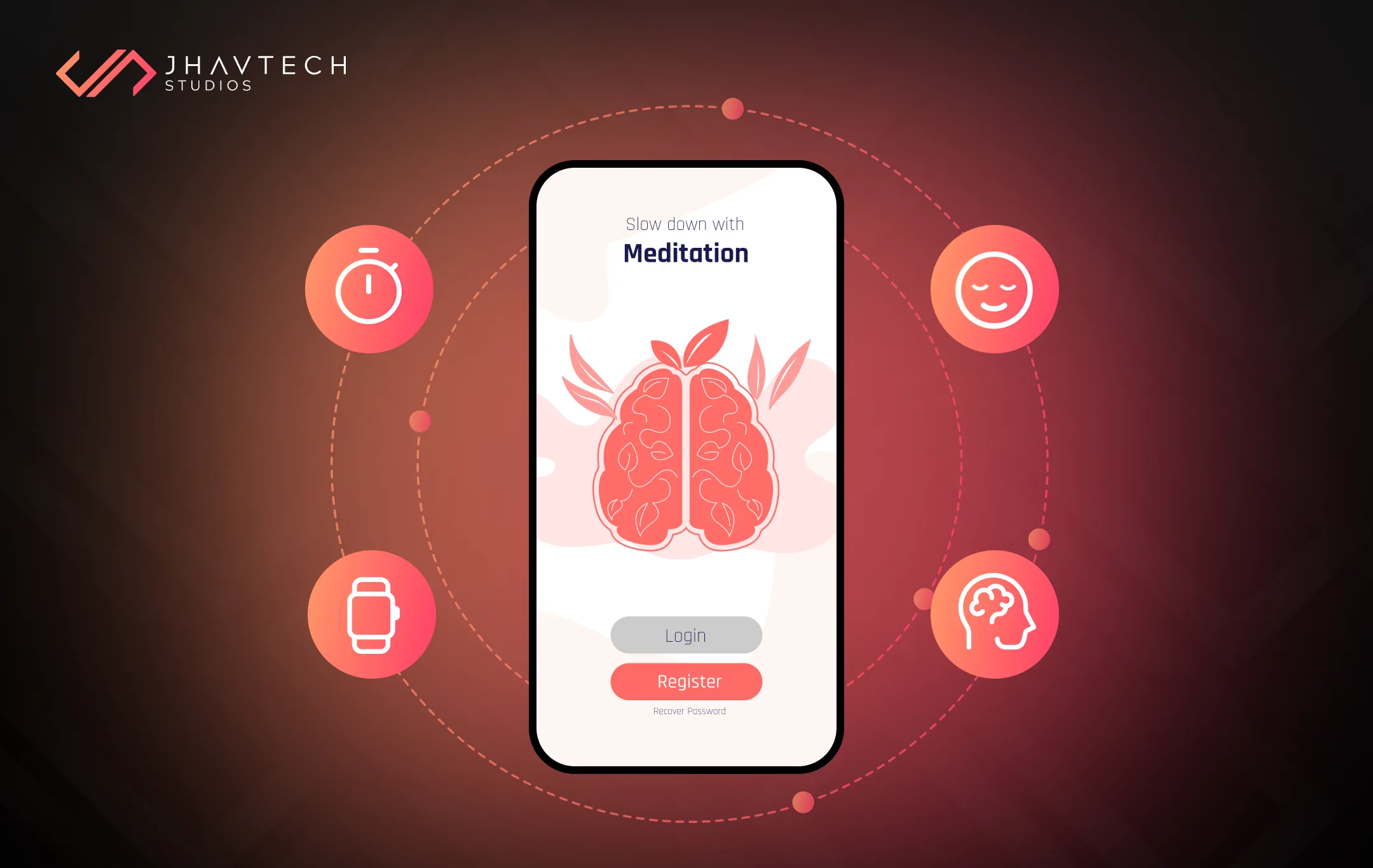Meditation app login screen