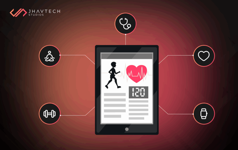 Health app interface showing fitness and wellness tracking icons