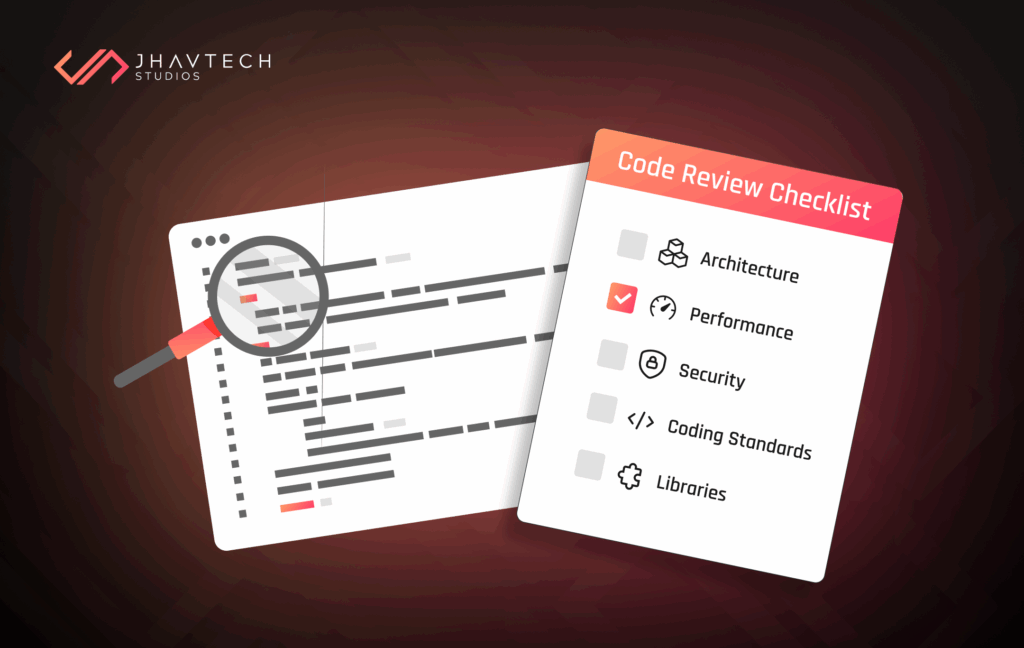 Code review checklist with highlighted performance