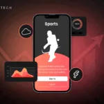 Mobile sports app UI mockup