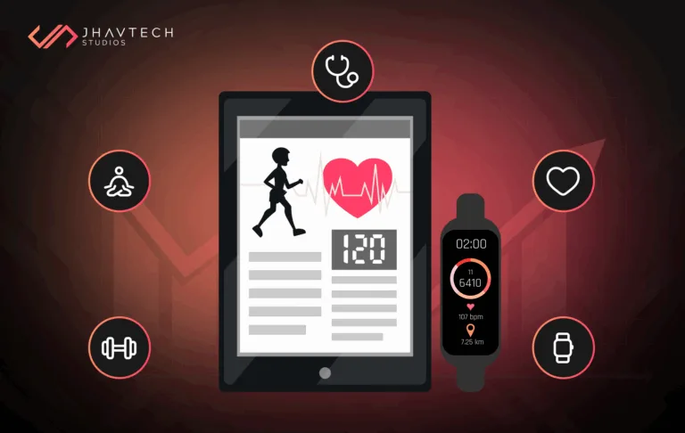 Smartwatch and tablet showing fitness data