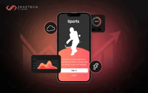 Mobile sports app UI mockup