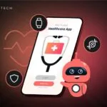 Healthcare App Login Screen with Icons