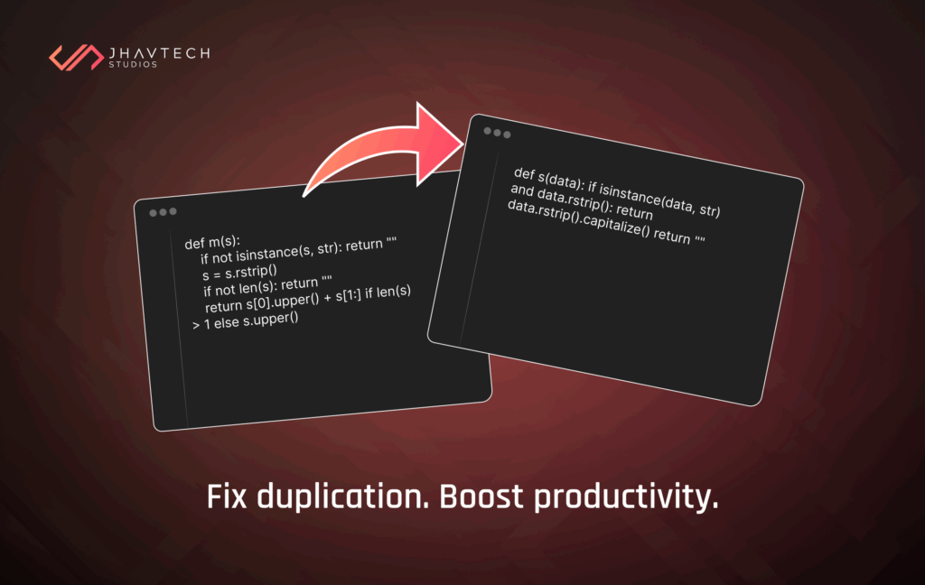 Fix duplicate code for better productivity