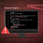 App code rescue in progress on the desktop screen