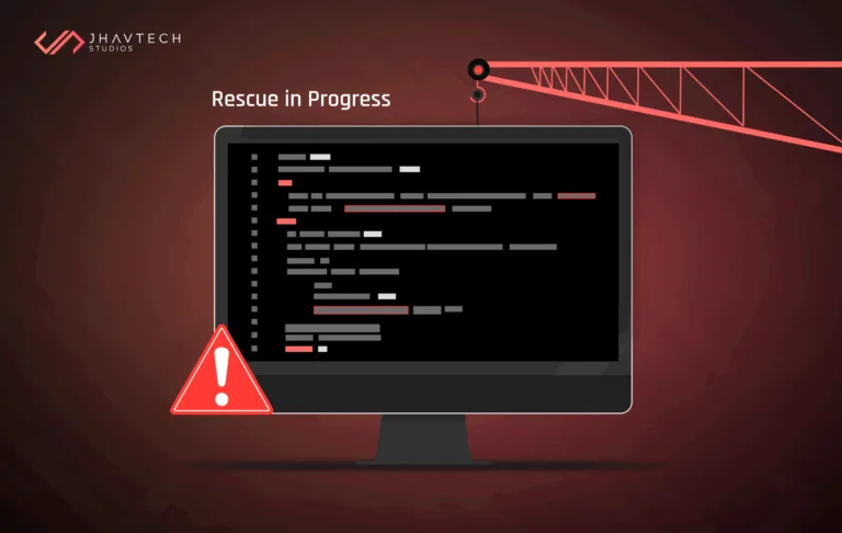 App code rescue in progress on the desktop screen