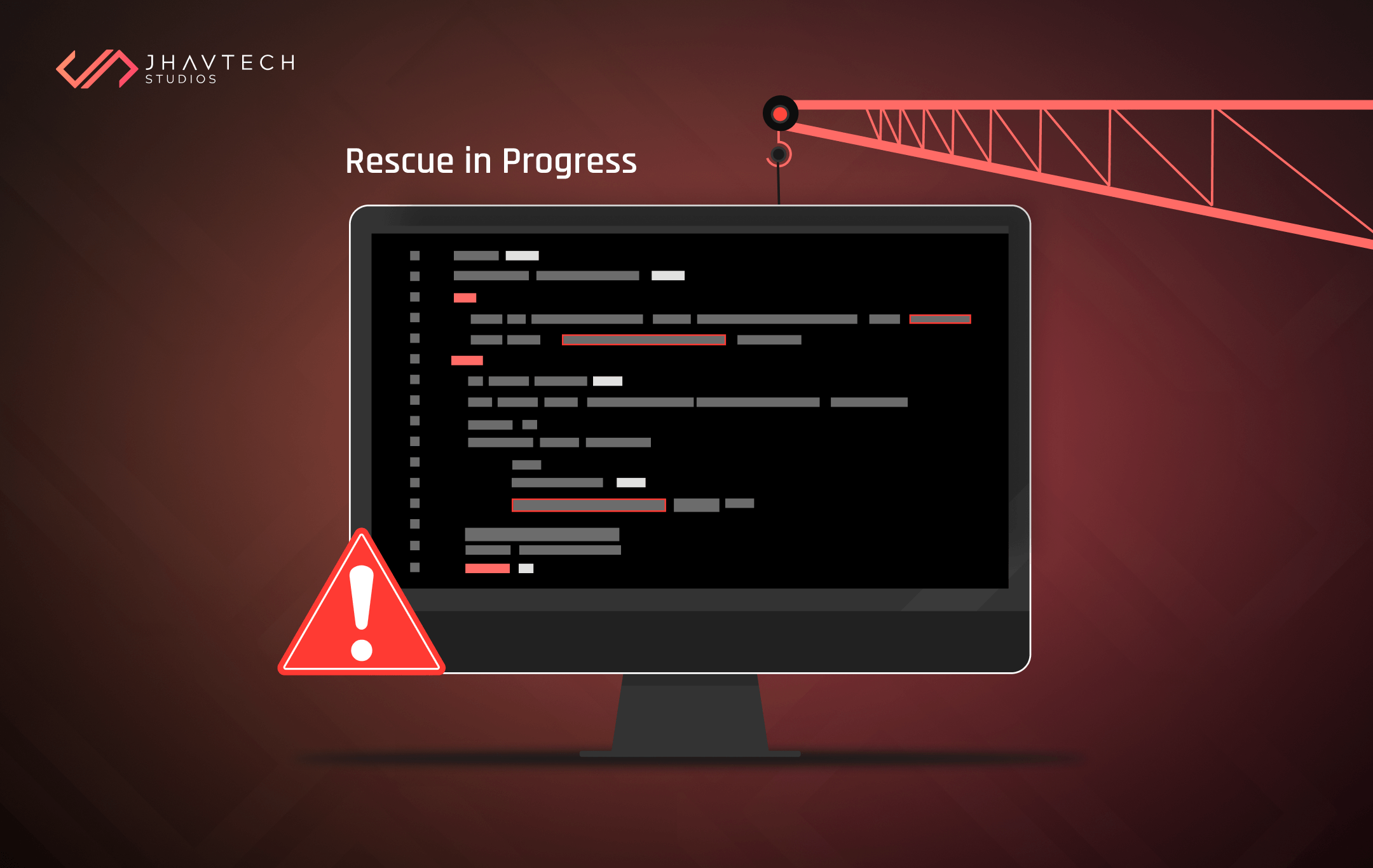 App code rescue in progress on the desktop screen