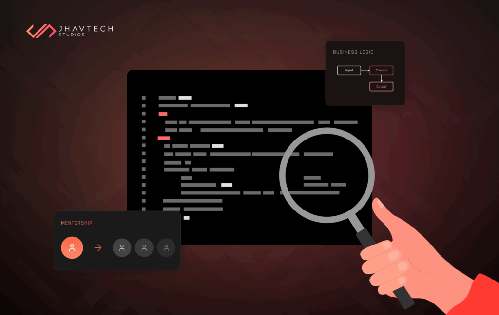 Developer analyzing code
