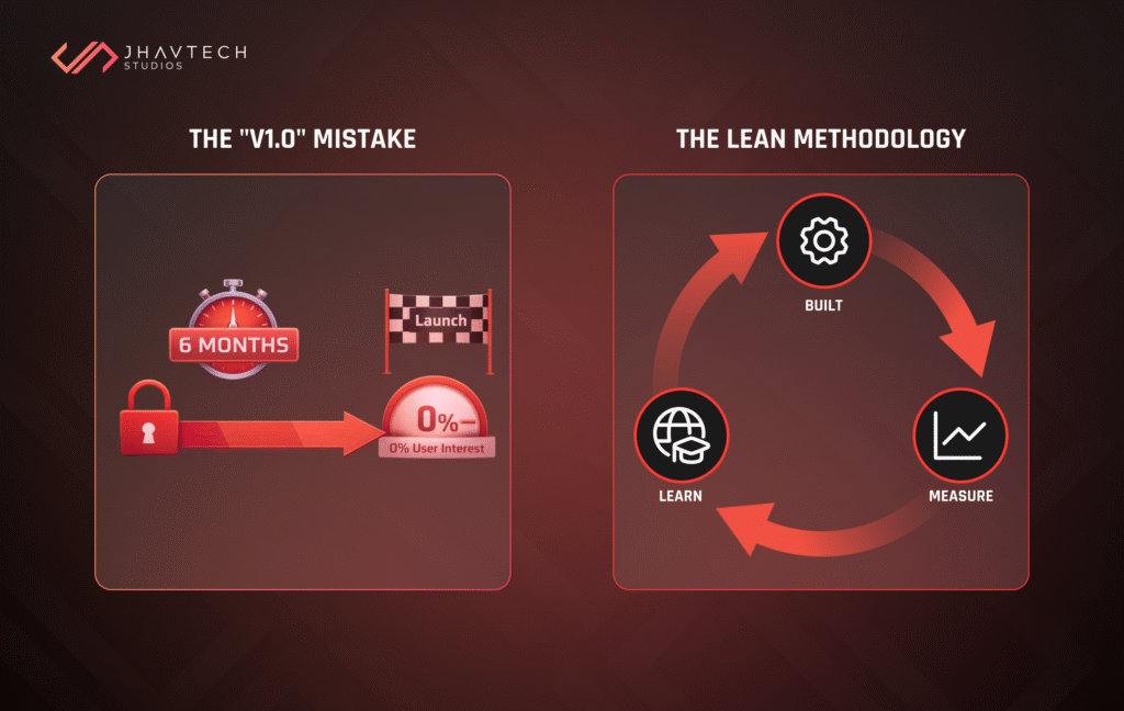Comparison of V1.0 mistake vs lean methodology cycle