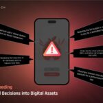 Mobile app interface showing a warning sign and risk factors