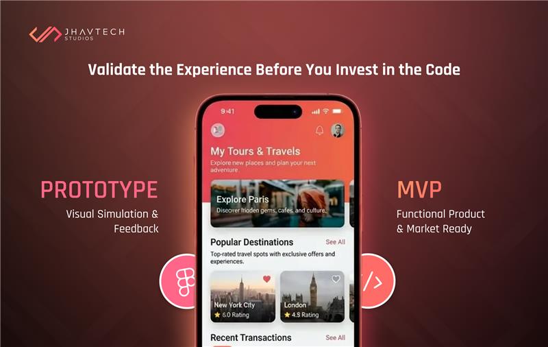 Prototype vs MVP mobile app screen