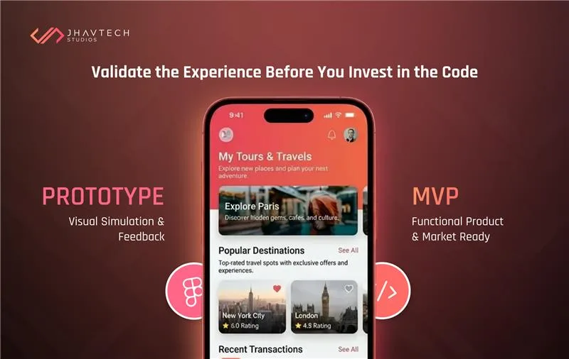 Prototype vs MVP mobile app screen