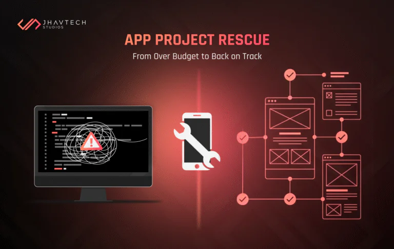 App project rescue concept showing code issues and fixes