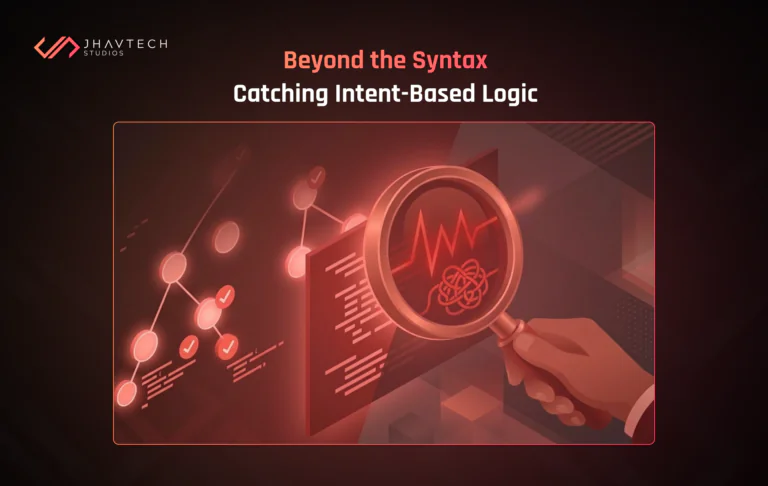 Senior developer reviewing code to identify bugs and logic issues