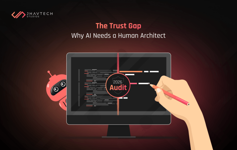 Human reviewing AI-generated code on screen