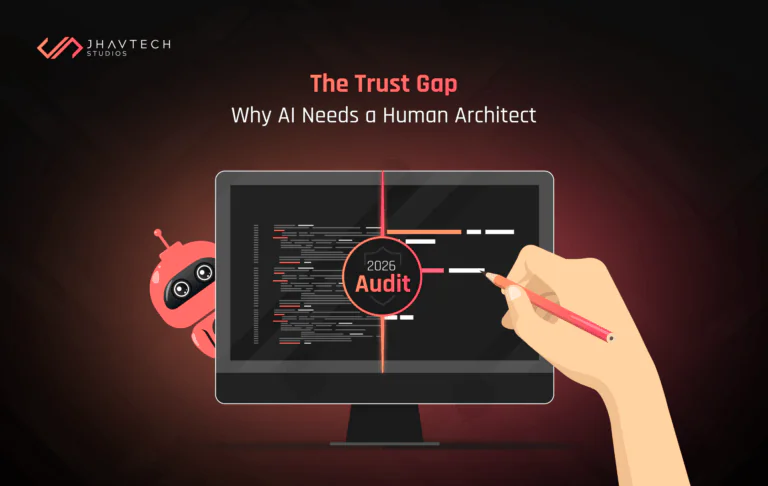 Human reviewing AI-generated code on screen
