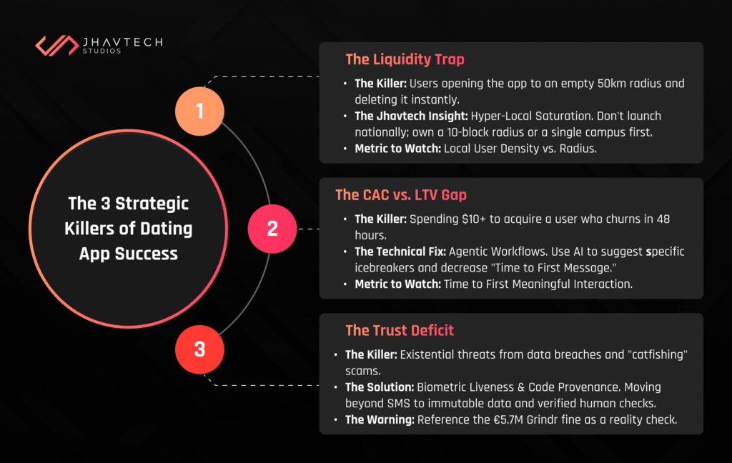 Three killers of dating app success