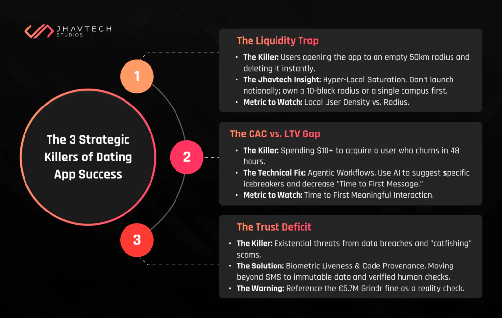 Three killers of dating app success