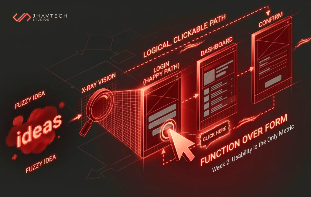 MVP wireframing and prototype design process